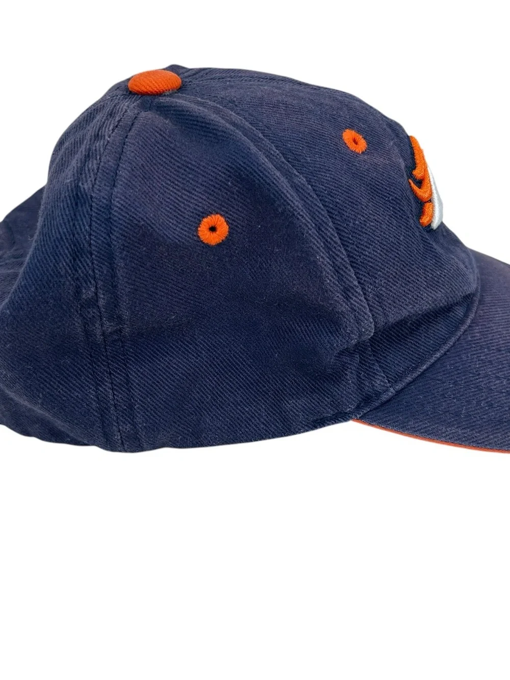 Denver Broncos NFL Team Apparel Youth Kids Adjustable Hat Navy Orange Retro